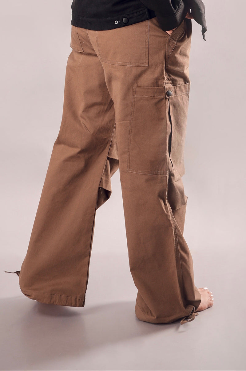 The Wide Leg Earthbender Brown Cargo pant