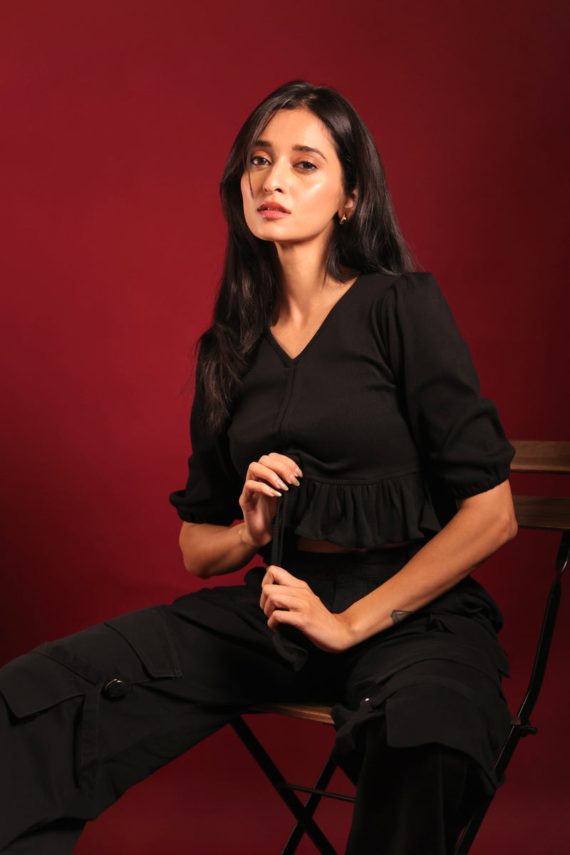 The Spellbound Black Crop Top