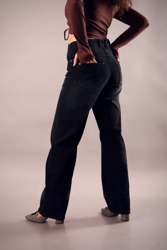 The Black Eclipse Straight Fit Jeans