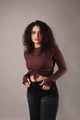 The Hot Chocolate Brown Cropped Top