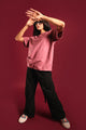The Wild Rose Solid Oversized T-shirt