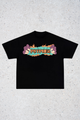 Front view of Psypher oversized streetwear t-shirt with bold monster design
