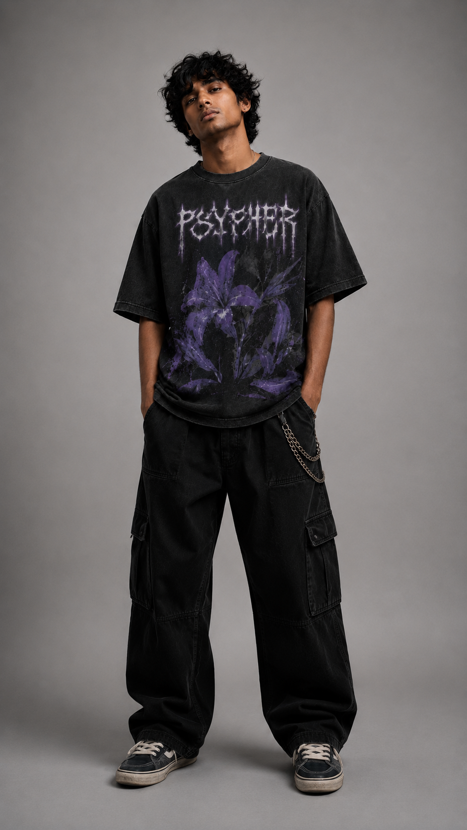 Midnight Bloom Oversized Tee